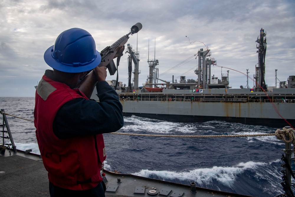 USS Sterett conducts routine operations as part of the Carl Vinson Carrier Strike Group