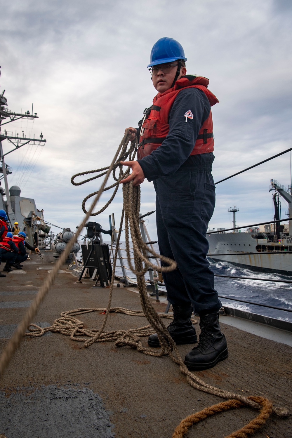 USS Sterett conducts routine operations as part of the Carl Vinson Carrier Strike Group