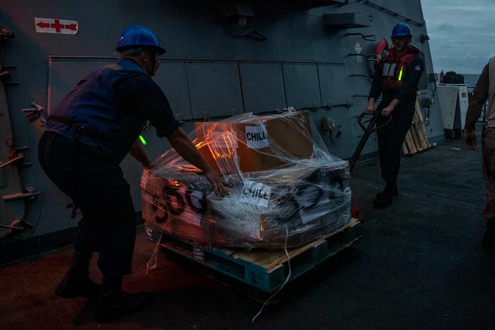 USS Sterett conducts routine operations as part of the Carl Vinson Carrier Strike Group