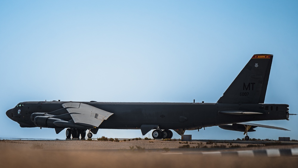 B-52 Stratofortress conduct sorties within the CENTCOM AOR