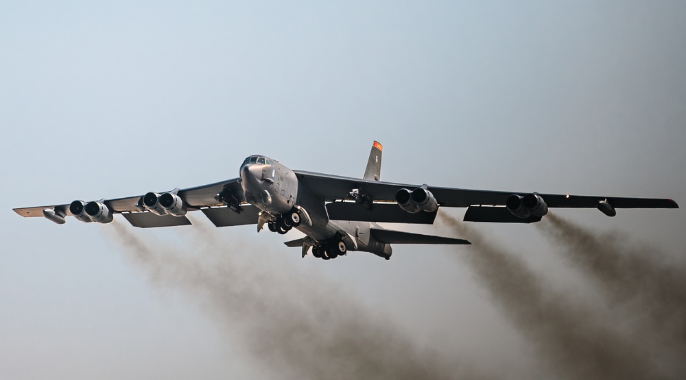 B-52 Stratofortress conduct sorties within the CENTCOM AOR