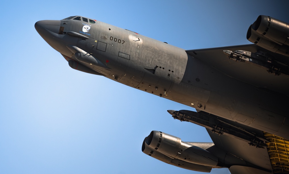 B-52 Stratofortress conduct sorties within the CENTCOM AOR