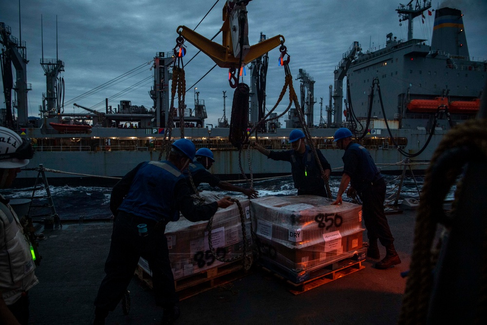 USS Sterett conducts routine operations as part of the Carl Vinson Carrier Strike Group