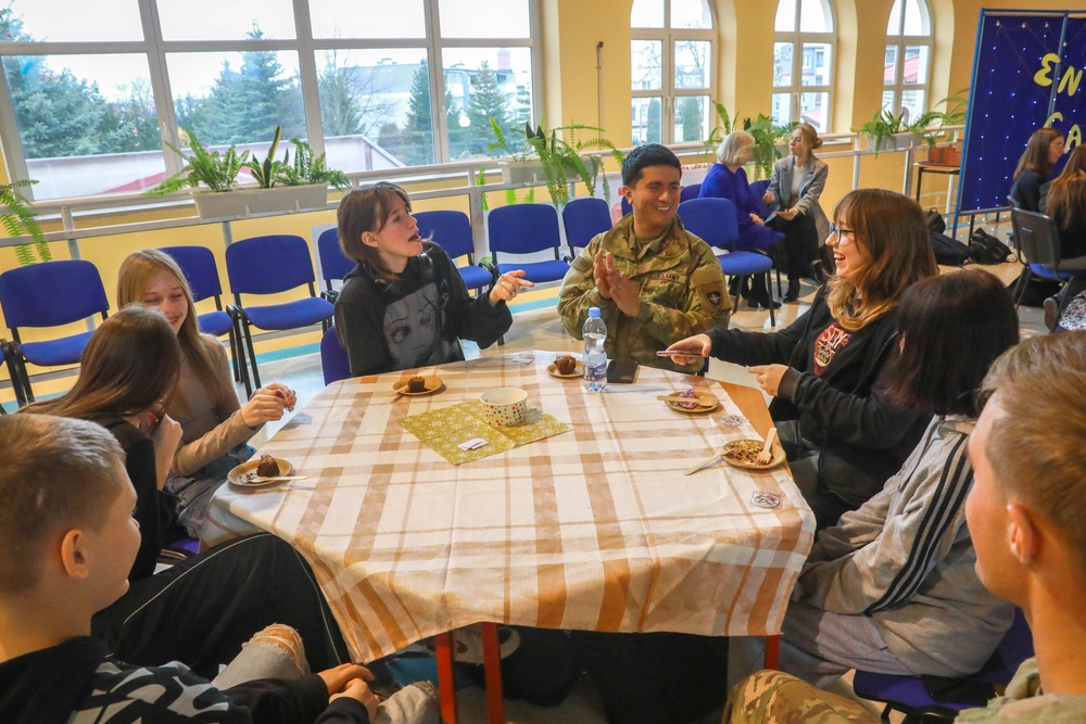 U.S. Soldiers Forge Meaningful Connections with Polish Students Through Language Exchange