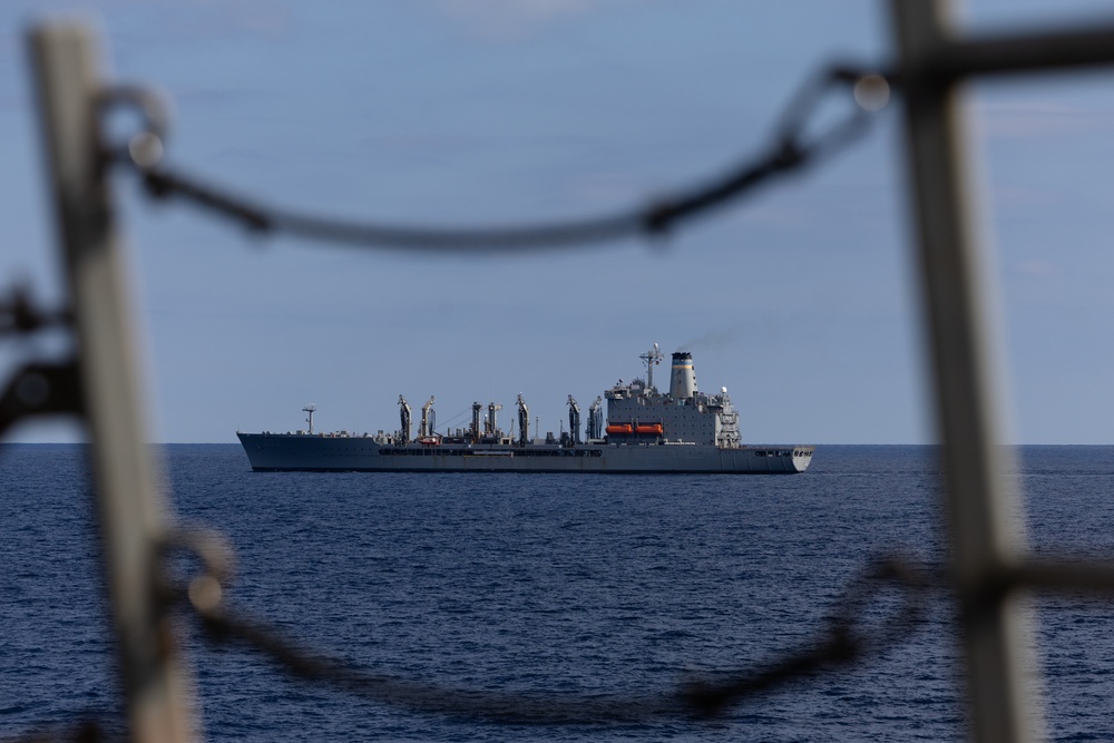 USS Oscar Austin (DDG 79) Conducts Replenishment-At-Sea (RAS) with USNS Laramie (T-AO 203)