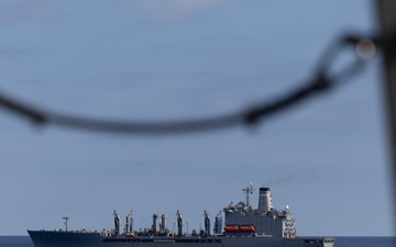 USS Oscar Austin (DDG 79) Conducts Replenishment-At-Sea (RAS) with USNS Laramie (T-AO 203)