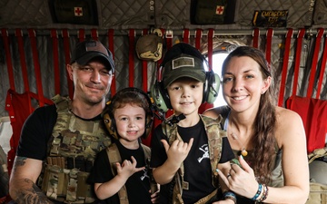 25th Combat Aviation Brigade Hosts Former 25ID Soldier and Family in Support of Son’s Cancer Battle