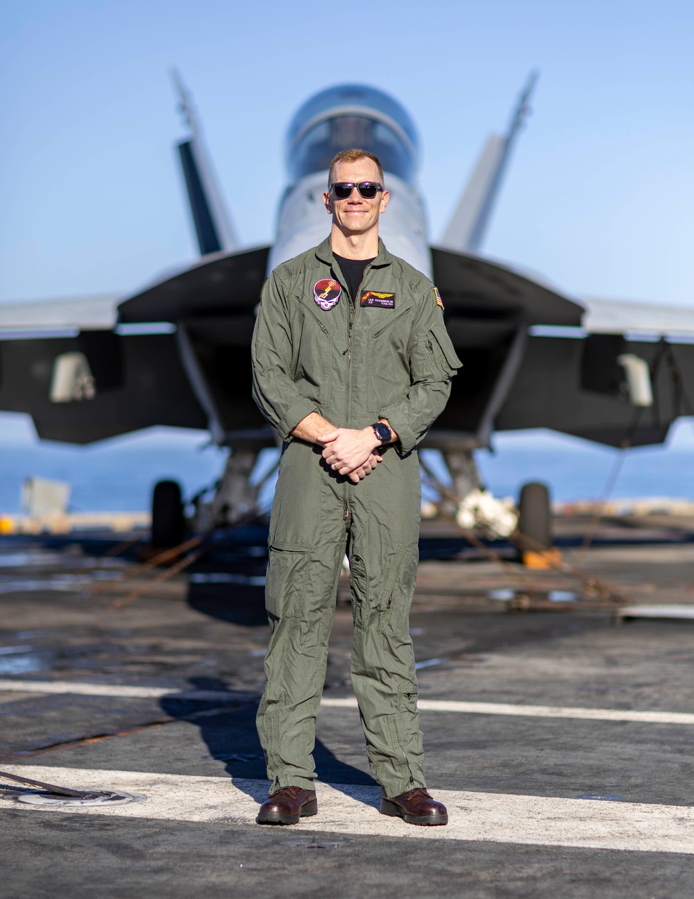 Executive officer of VAQ 133 poses for an environmental portrait