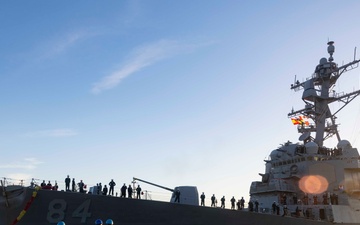 USS Bulkeley arrives in Rota, Spain from deplyoment.