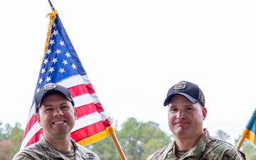 Newly Promoted SFC Stands with Commander