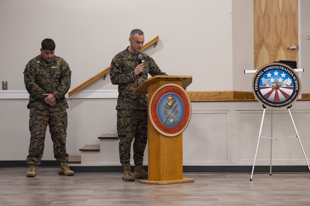 Marine Corps Combat Service Support Schools Relief and Appointment Ceremony