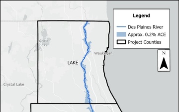 Des Plaines River Flood Risk Assessment map