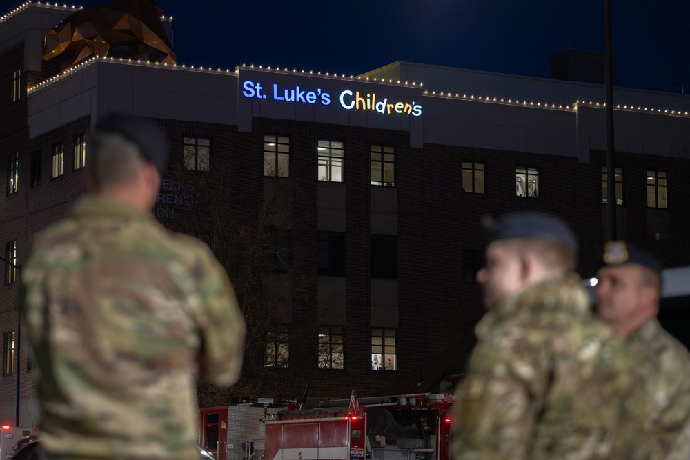 124th Security Forces Shine Their Lights for Kids in the Hospital