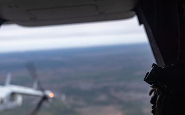 VMM-162 Marine reenlists midflight