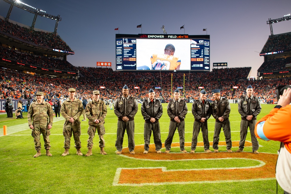 16th Special Operations Squadron conducts flyover of Denver Broncos Game