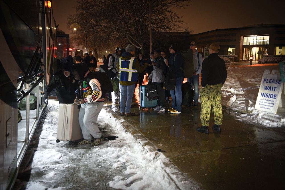 Sailors Homeward bound for the holidays