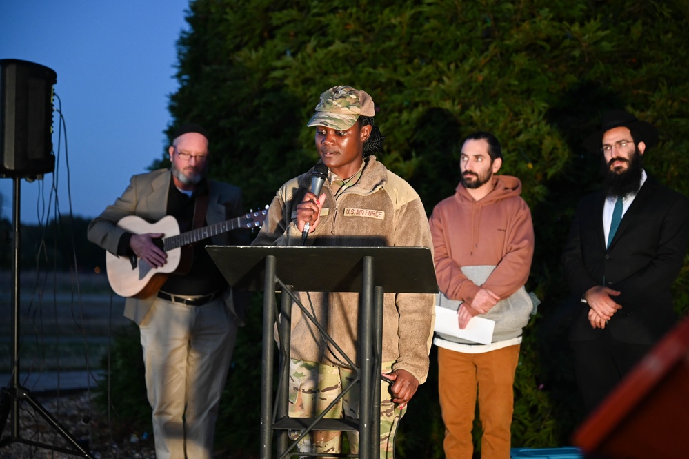 Beale Celebrates Menorah Lighting Ceremony with local Rabbi