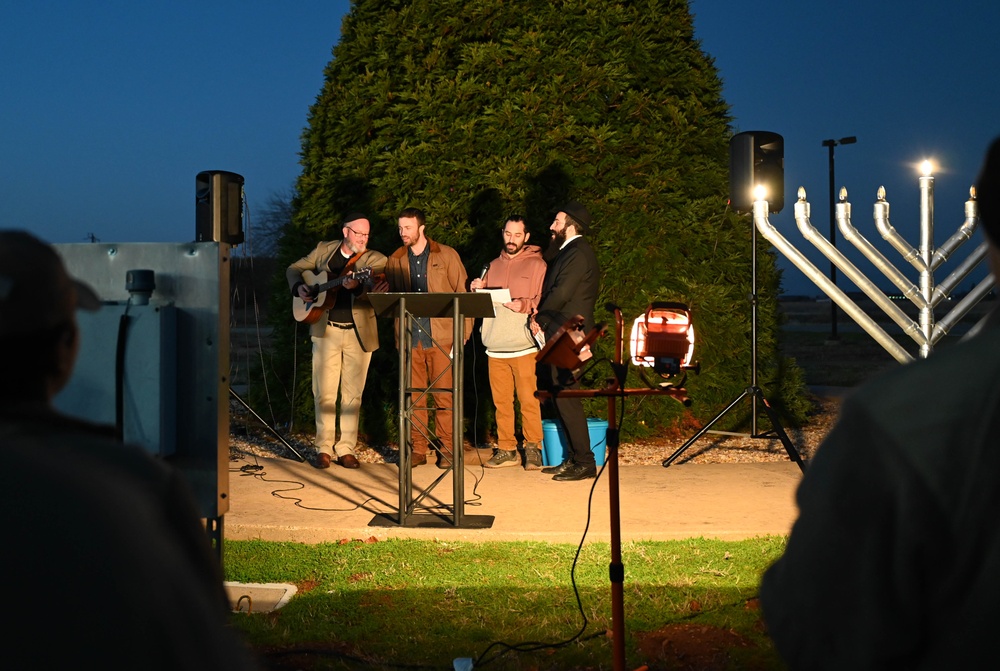 Beale Celebrates Menorah Lighting Ceremony with local Rabbi