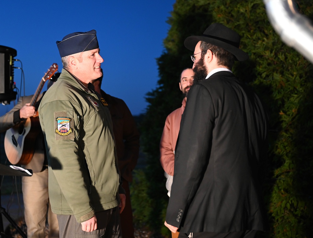 Beale Celebrates Menorah Lighting Ceremony with local Rabbi