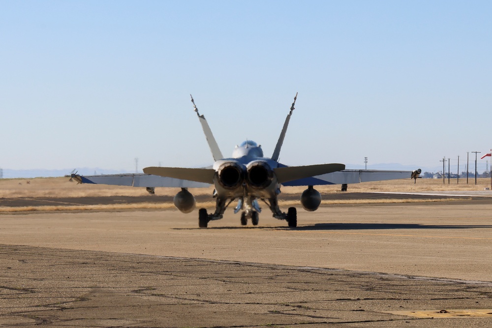 Steel Knight 24: VMFA-232 receives fuel from MWSS-373 Marines at forward arming and refueling point, Beale AFB