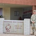 Arizona Soldier visits old High School.