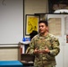 Arizona Soldier visits old High School.