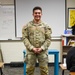 Arizona Soldier visits old High School.