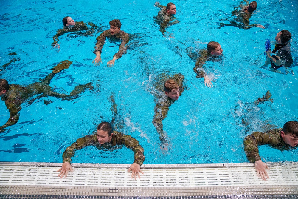 Army ROTC Cadets Tackle Water Survival Training at University of Arkansas