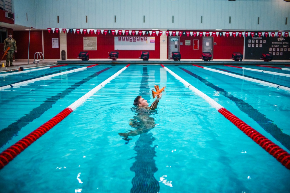 University of Arkansas Army ROTC Cadet Water Survival Training