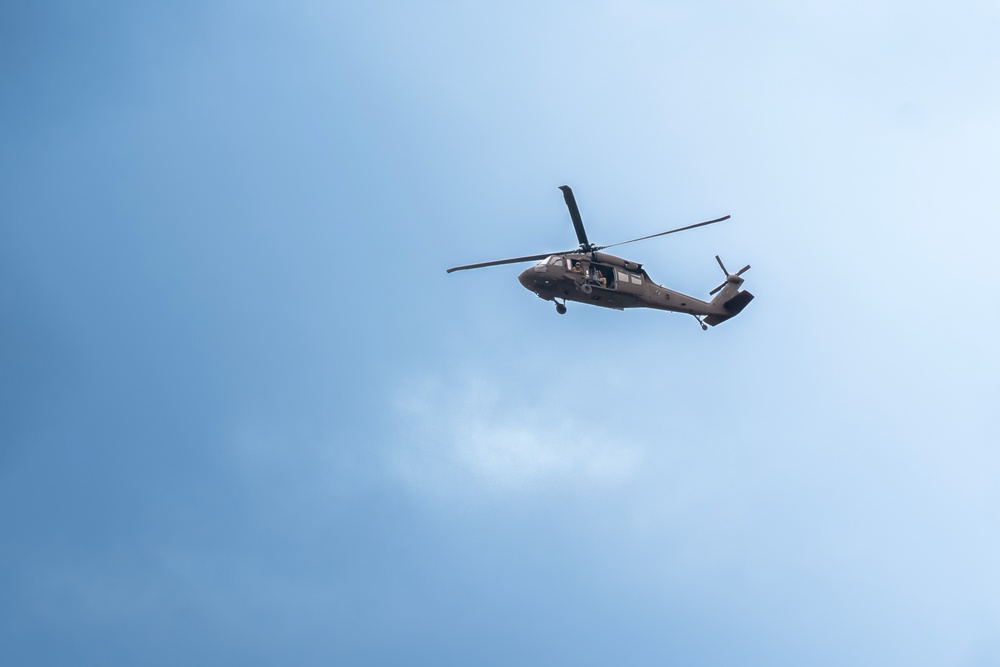 UH-60 Black Hawk Helicopter Fly-over Arkansas National Guard Minuteman Day