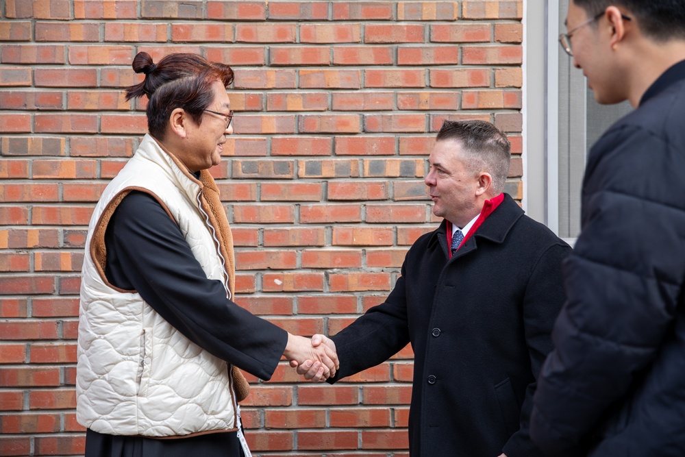 Members of the Directorate for Maintenance (D/Maintenance), U.S. Army Materiel Support Command - Korea, delivered Christmas gifts for the residents of Bundo Nursing Home in Waegwan and the children of Yongsang Orphanage in Daegu on Dec. 20.