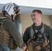 U.S. Marine is rewarded for their hard work with a ride in an F/A-18