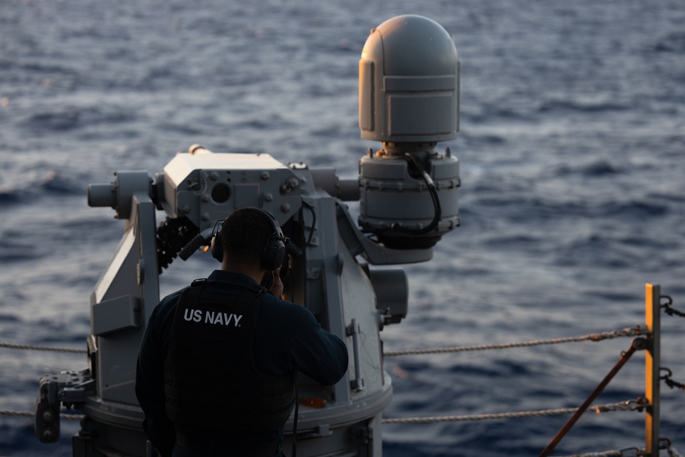 USS Oscar Austin (DDG 79) Conduct Crew Served Weapons (CSW) Shoot