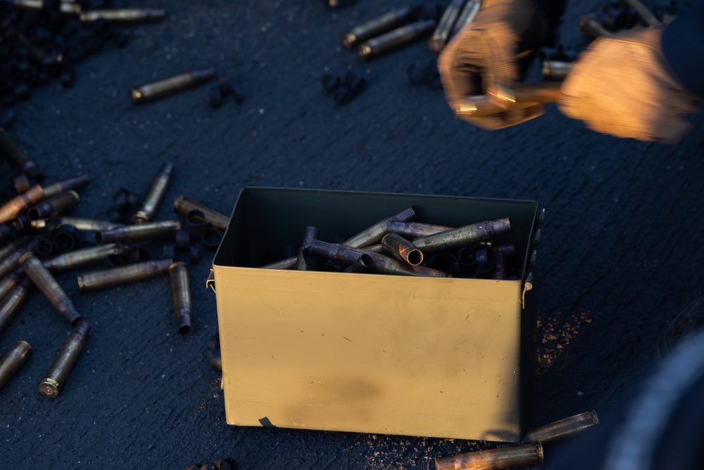 USS Oscar Austin (DDG 79) Conduct Crew Served Weapons (CSW) Shoot