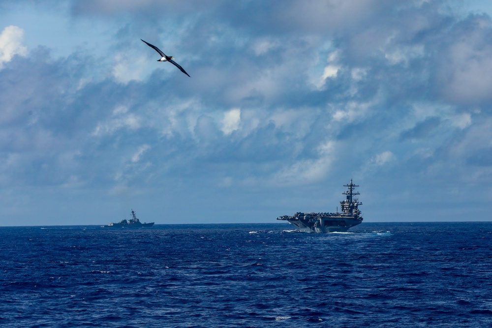 Carrier Strike Group 1 Transits the Surigao Strait