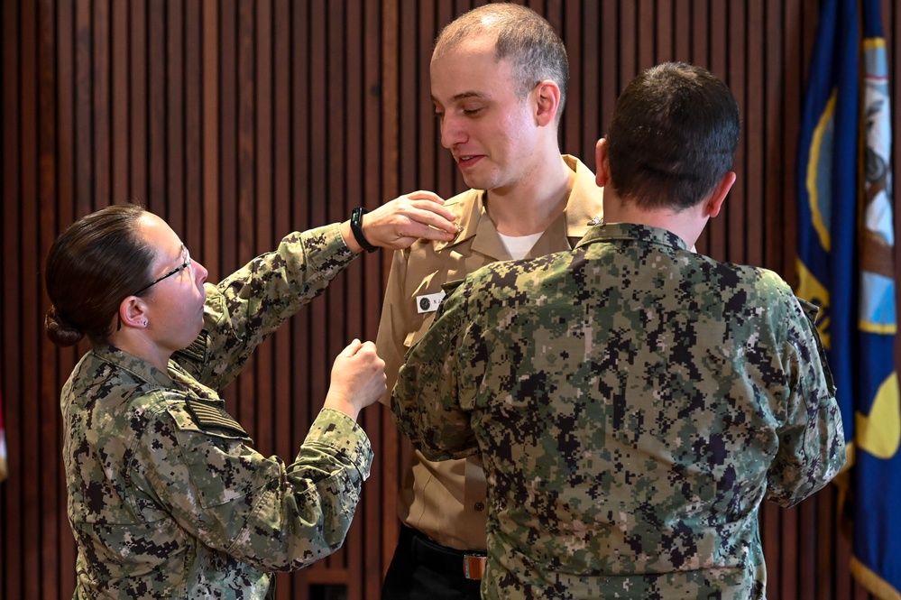 E6 Pinning Ceremony for Dana Dominguez and Nicholas Krol