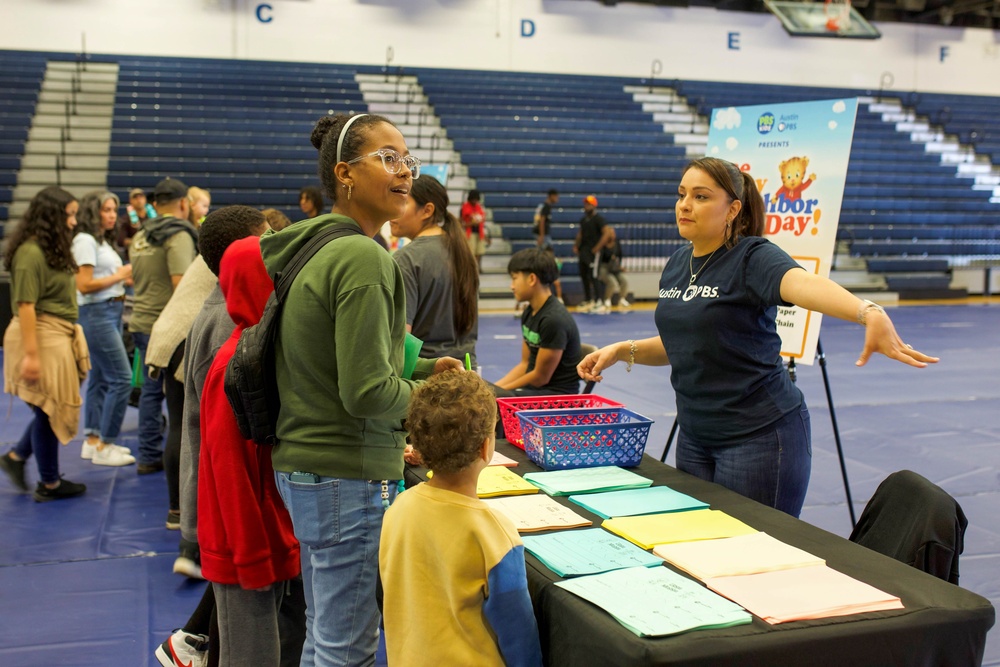 Daniel Tiger, nonprofit delight Fort Cavazos children with fun, gift cards