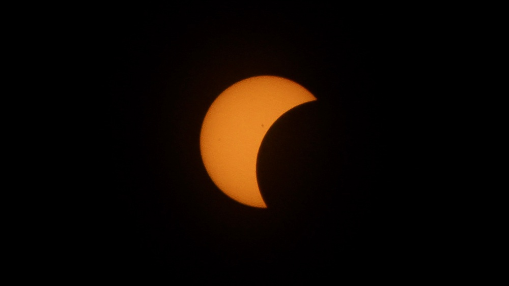 Eclipse Imagery during Training Flight