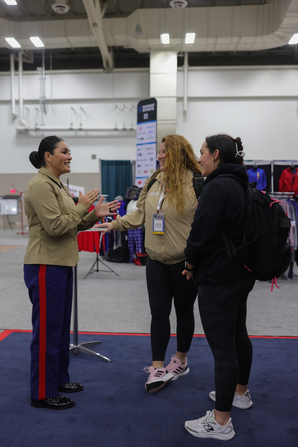 Marines Speak With Coaches At AVCA Convention 2024