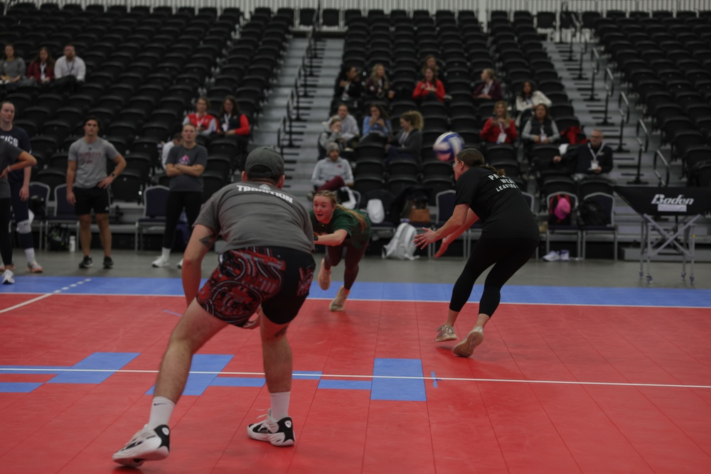 Marines Play Volleyball At AVCA Convention 2024