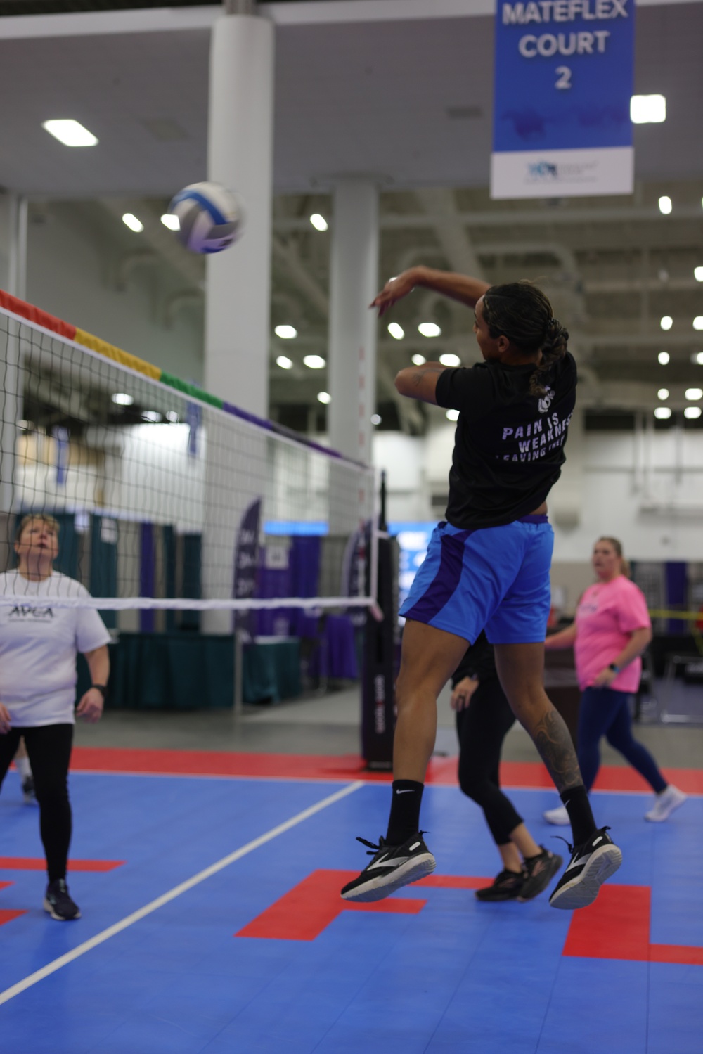 Marines Play Volleyball At AVCA Convention 2024