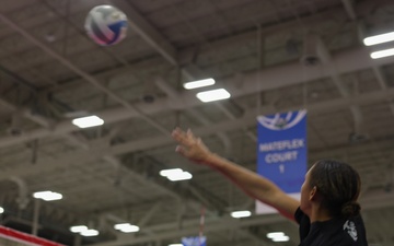 Marines Play Volleyball At AVCA Convention 2024