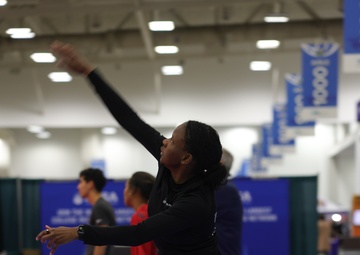 Marines Play Volleyball At AVCA Convention 2024