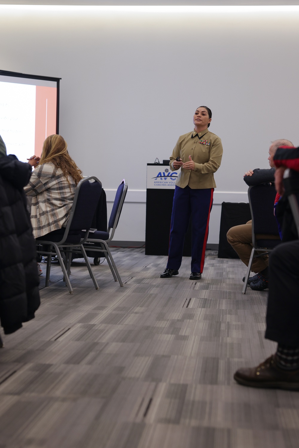 Marines Lead Fit To Win Session At AVCA Convention 2024