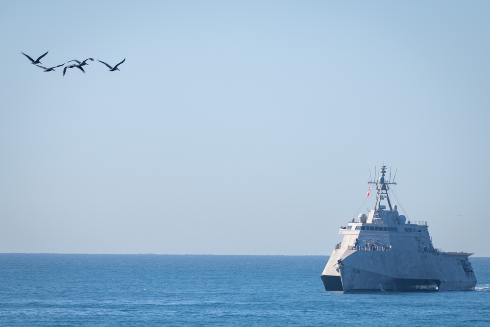 Combat System Check, Training on Tap as USS Canberra (LCS 30) Visits Naval Surface Warfare Center, Port Hueneme Division