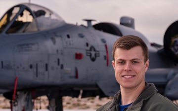 1st Lt Jacob Geil, 59th TES, designs camera mount for A-10