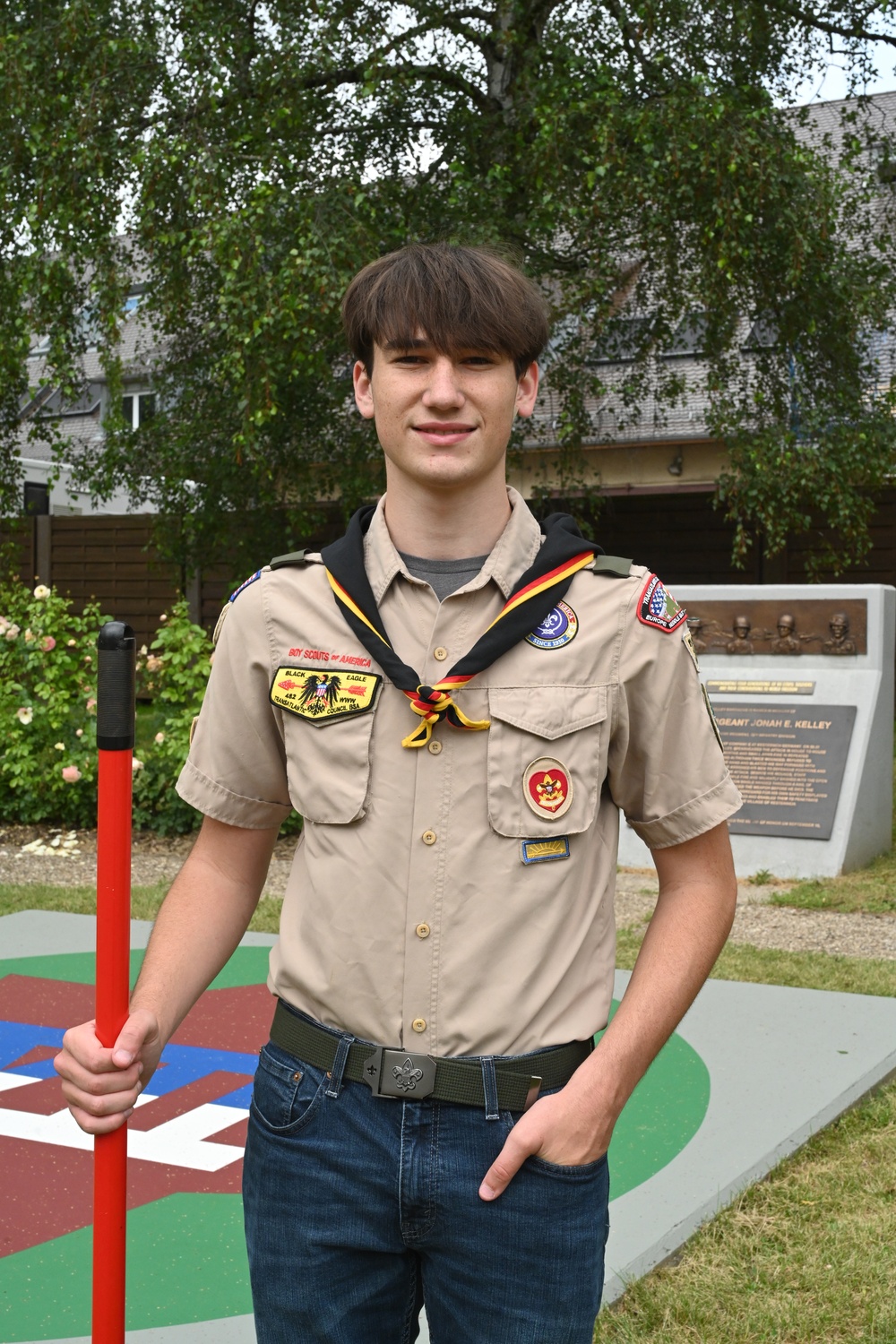 Aspiring USAG Stuttgart Eagle Scout leads restoration of VII Corps Memorial