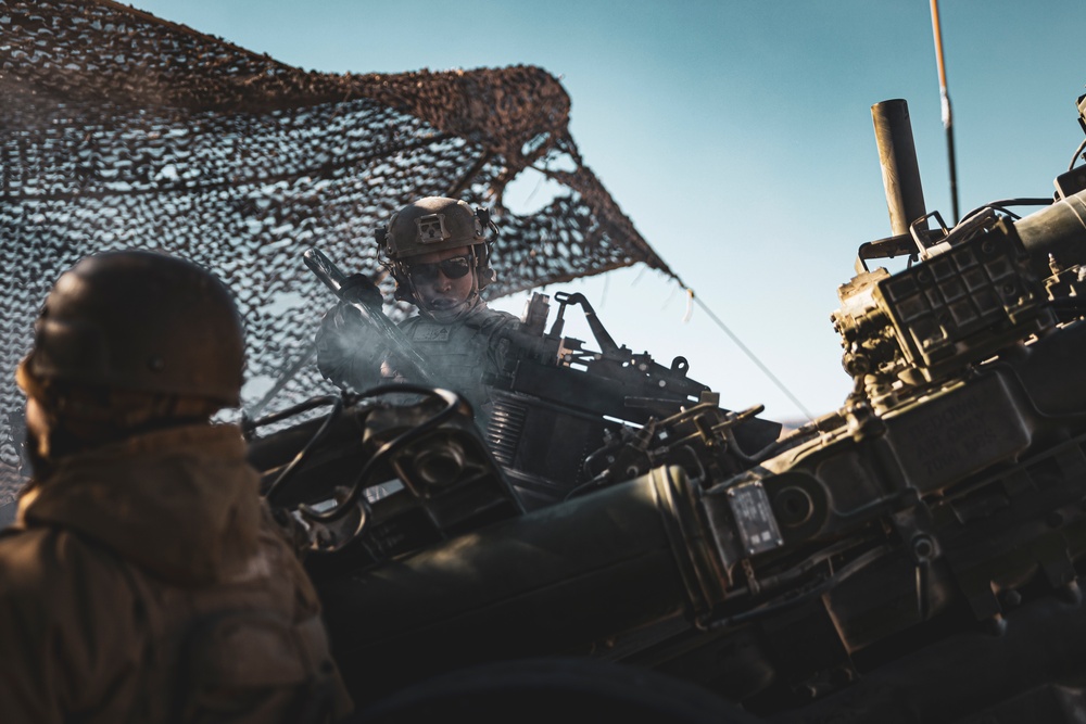 2/11 Marines fire M777 Howitzers during SLTE 0-25