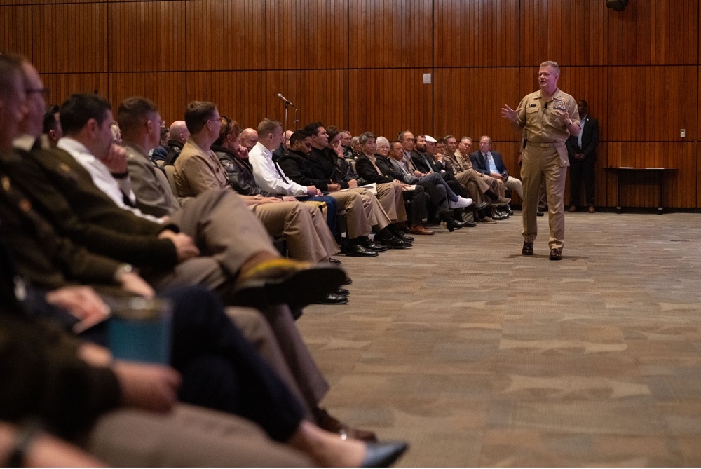 Adm. Paparo speaks at NPS SGL