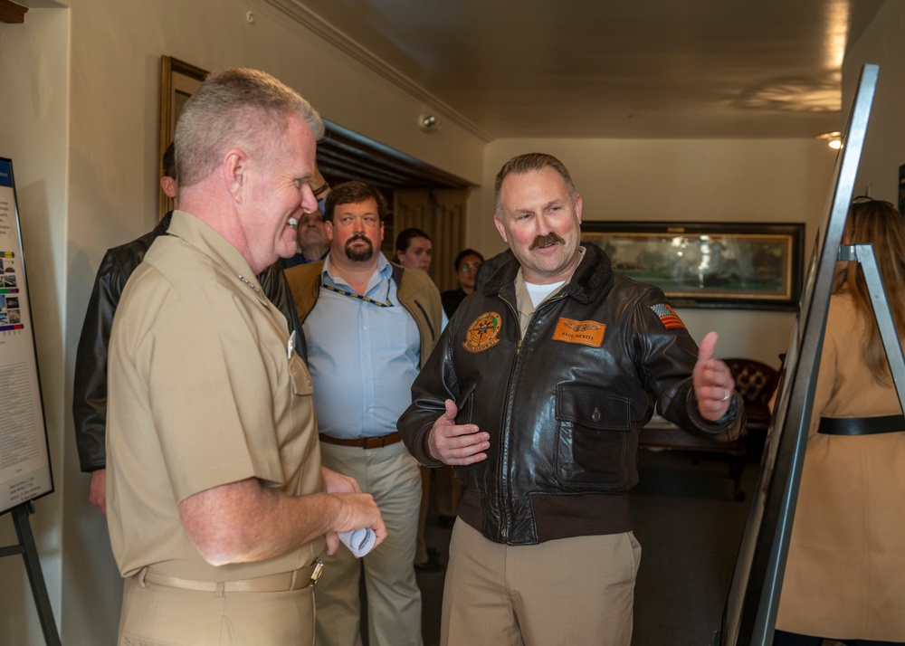 Adm. Paparo Speaks with NPS student